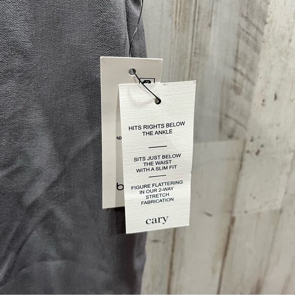 NWT Crown & Ivy Cary Bi Stretch Fly Front Pants Grey SHORT - Picture 6 of 8